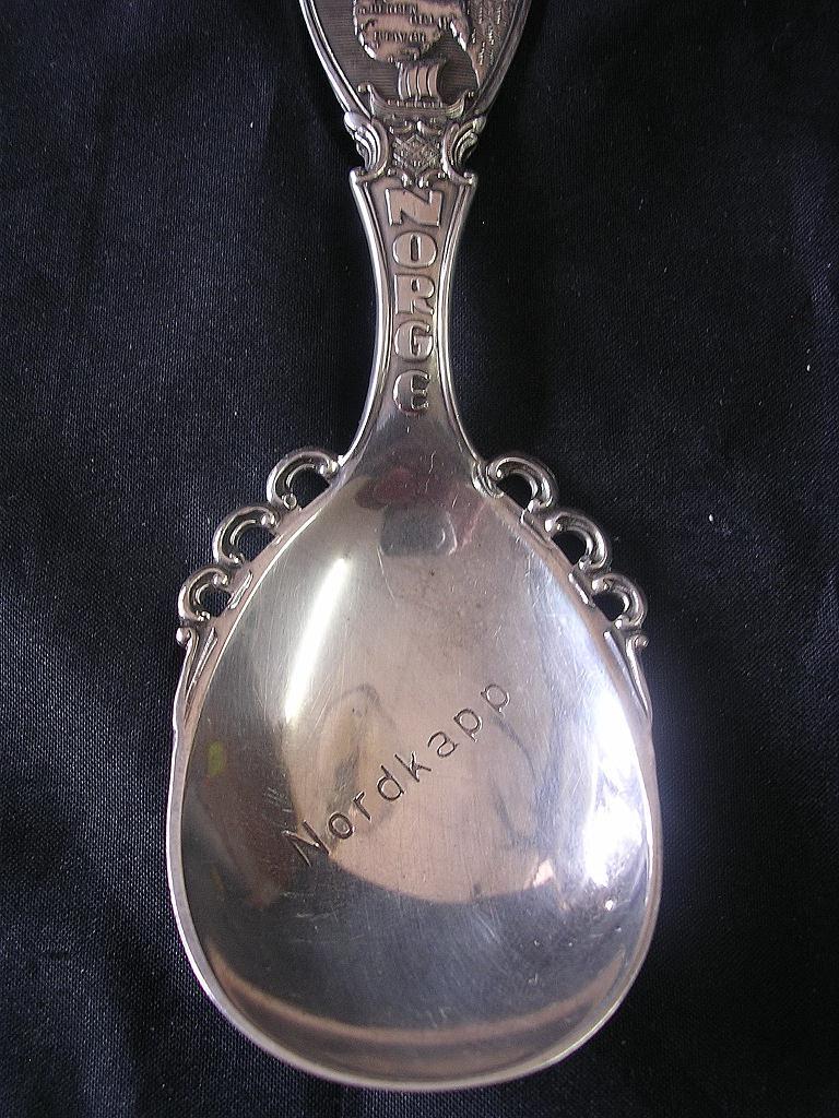 Boxed Norway Souvenir Spoon in Sterling Silver Circa 1950 Boxed Norway Souvenir Spoon in Sterling Silver Circa 1950
