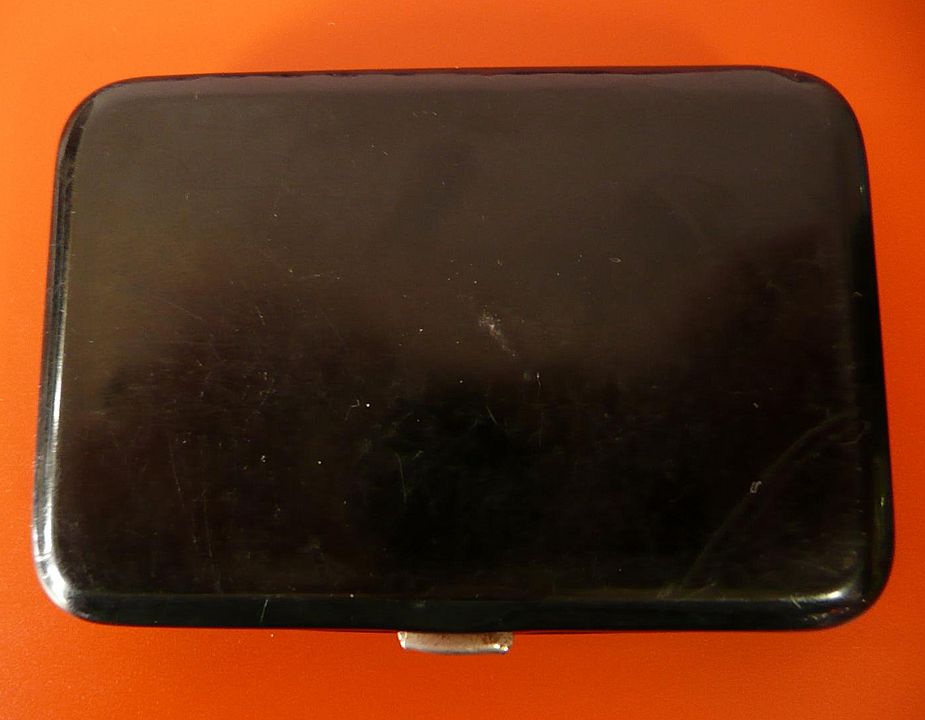 Art Deco 1930's Cigarette Case with Royalist Gentleman & Horse on Cover Art Deco 1930's Cigarette Case with Royalist Gentleman & Horse on Cover