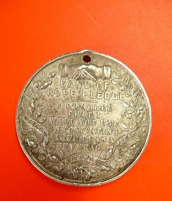 TEMPERANCE Movement 'Band Of Hope Pledge' Medal TEMPERANCE Movement 'Band Of Hope Pledge' Medal