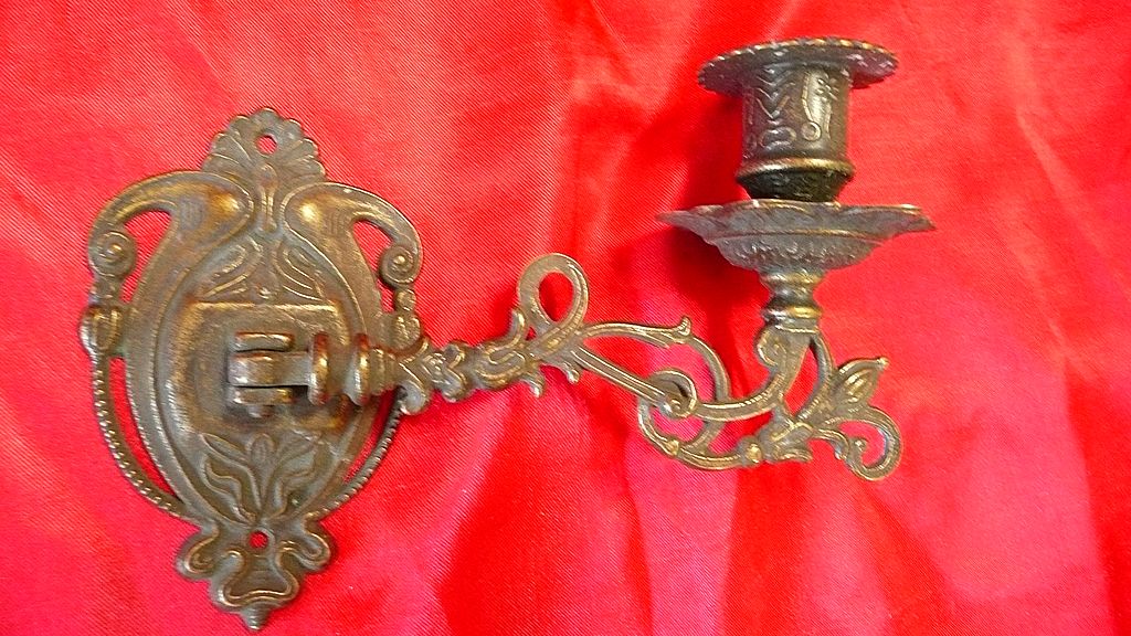 A Single Victorian Art Nouveau Piano Candle Sconce A Single Victorian Art Nouveau Piano Candle Sconce