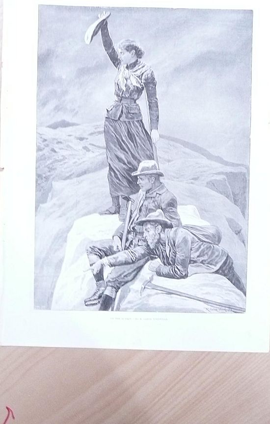 Full Page Illustrated London News 1895 "On The Summit" By R. Caton Woodville" Full Page Illustrated London News 1895 "On The Summit" By R. Caton Woodville"