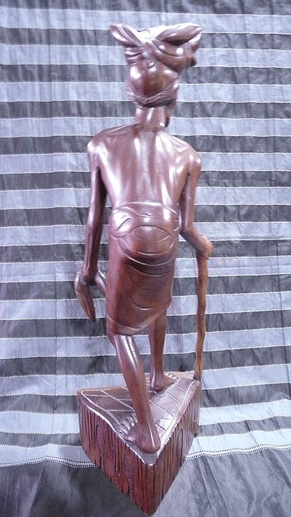 Fabulous Balinese Figurine Hand-Carved From A Single Block of Hardwood Fabulous Balinese Figurine Hand-Carved From A Single Block of Hardwood