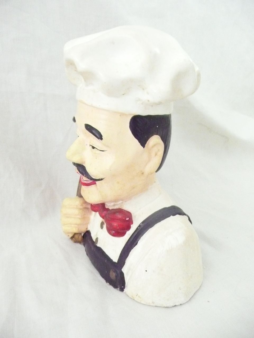 French Chef Plaster Bust Figure Circa 1940's French Chef Plaster Bust Figure Circa 1940's