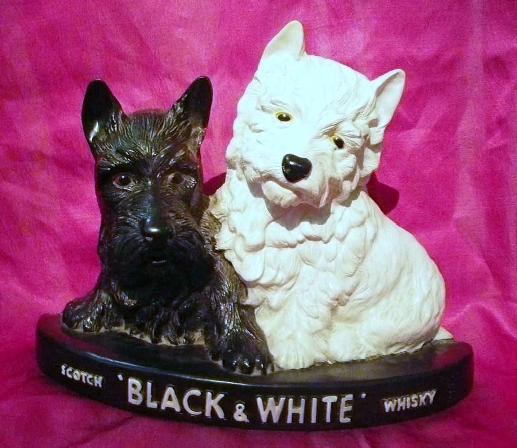 Black & White Whisky "Scotty Dogs" Advertising Display Piece Black & White Whisky "Scotty Dogs" Advertising Display Piece