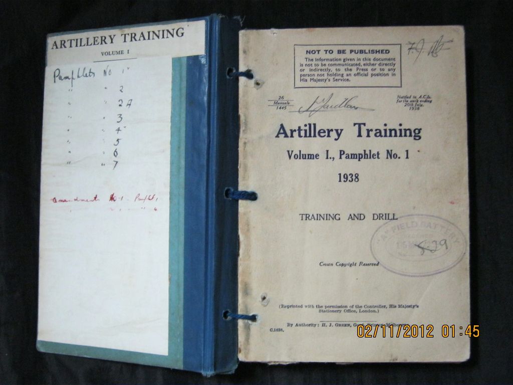 WWII ARTILLERY Training Manuals Volume One - 7 Pamphlets Total WWII ARTILLERY Training Manuals Volume One - 7 Pamphlets Total