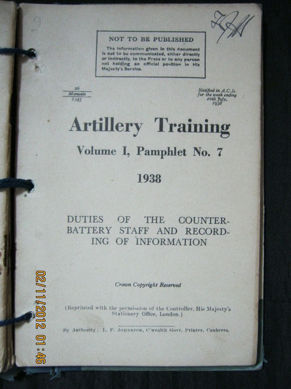 WWII ARTILLERY Training Manuals Volume One - 7 Pamphlets Total WWII ARTILLERY Training Manuals Volume One - 7 Pamphlets Total