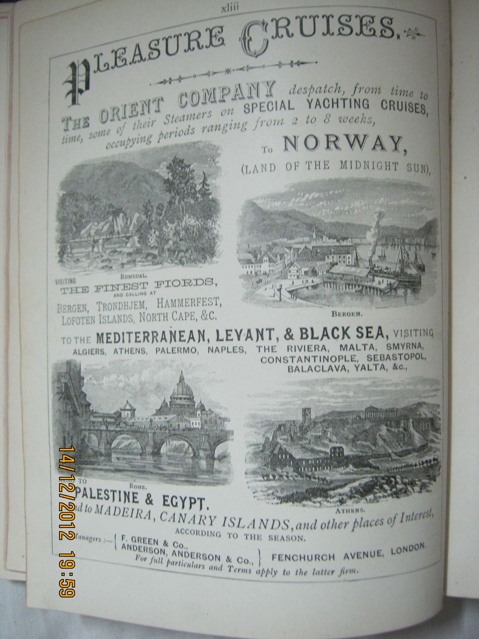 1891 Orient Line Guide - Chapters For Travellers By Sea and By Land 1891 Orient Line Guide - Chapters For Travellers By Sea and By Land