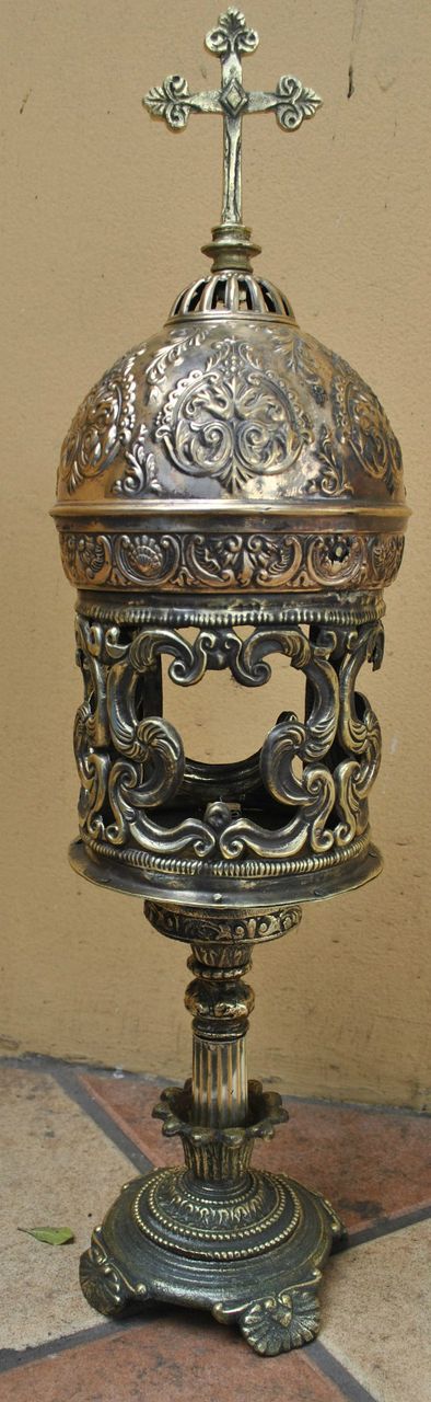 A Superb Old Bronze Monstrance Ostensorium of Byzantine Design A Superb Old Bronze Monstrance Ostensorium of Byzantine Design