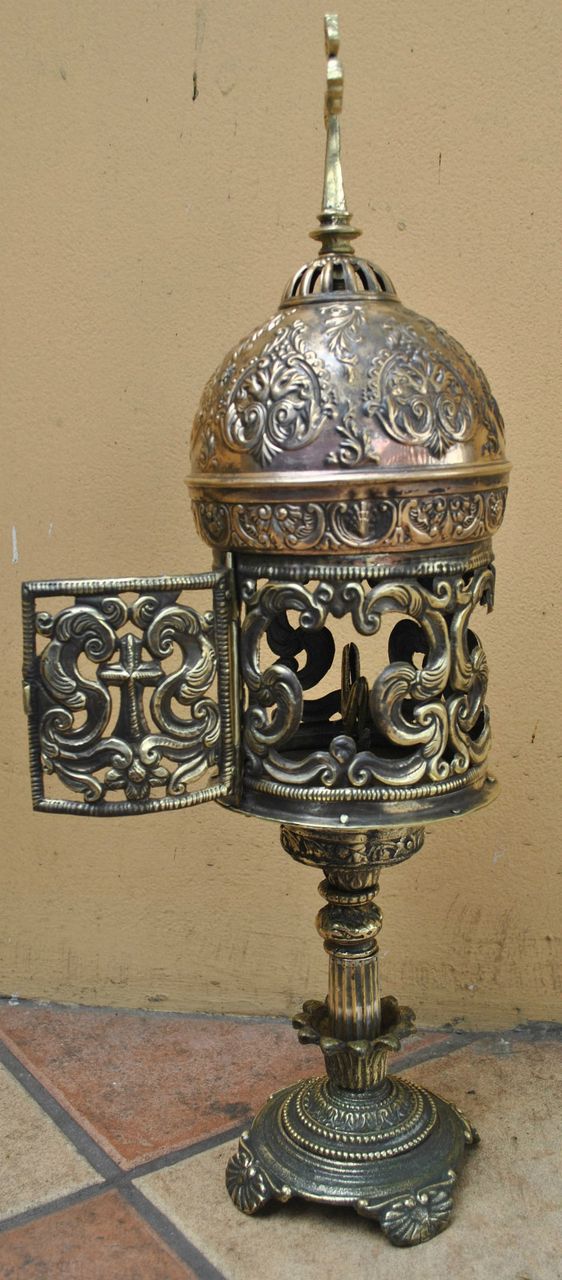 A Superb Old Bronze Monstrance Ostensorium of Byzantine Design A Superb Old Bronze Monstrance Ostensorium of Byzantine Design