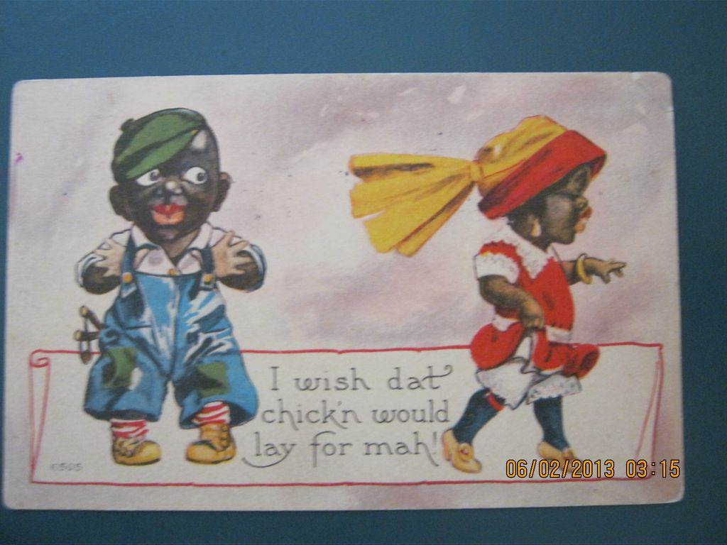 Black American Postcard " I Wish Dat Chick'n Would Lay For Mah" Black American Postcard " I Wish Dat Chick'n Would Lay For Mah"