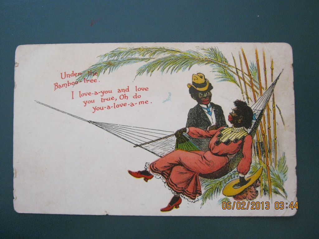 Black American Postcard " Under The Bamboo Tree" Black American Postcard " Under The Bamboo Tree"