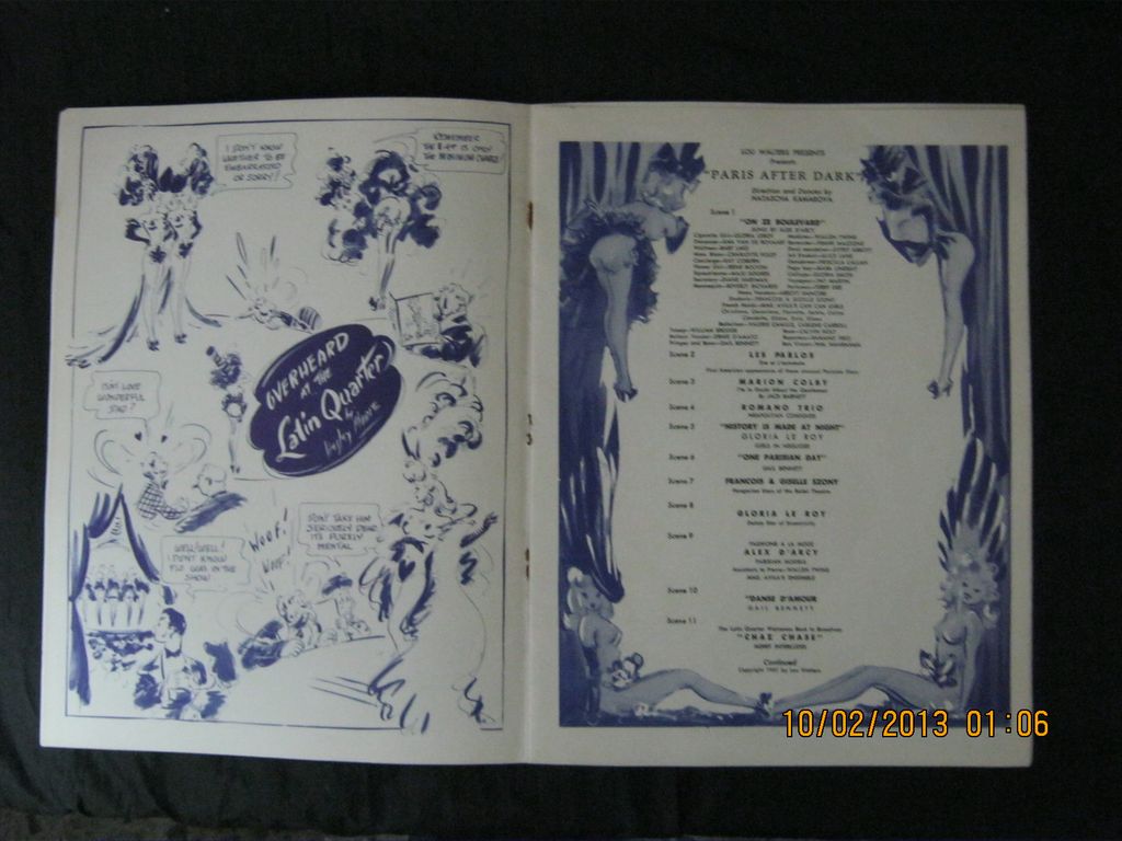 1948 Risque Program For 'Lou Walters Latin Quarter" New York Night Club 1948 Risque Program For 'Lou Walters Latin Quarter" New York Night Club