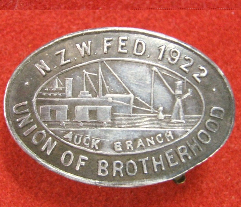 Old New Zealand Watersiders Union of Brotherhood Membership Badge Old New Zealand Watersiders Union of Brotherhood Membership Badge