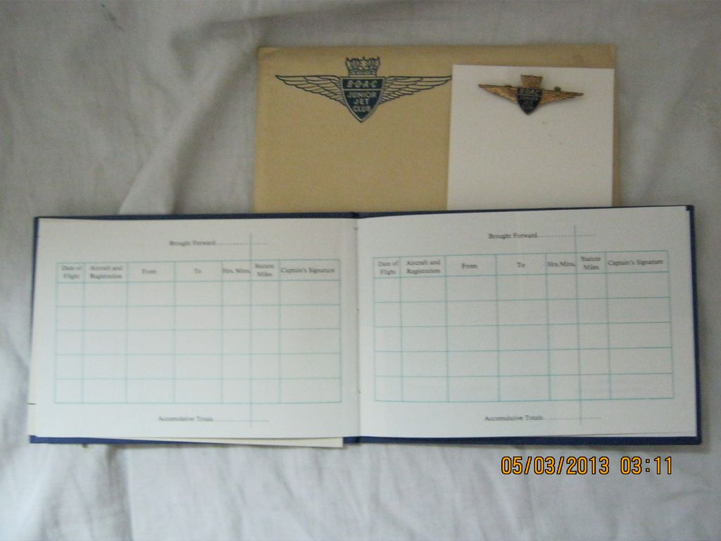BOAC Junior Jet Club Membership Pack Including Carded Badge BOAC Junior Jet Club Membership Pack Including Carded Badge