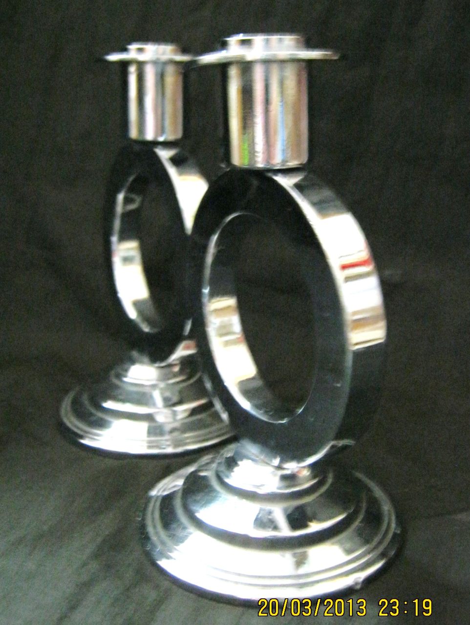 A superb Pair of Deco / Modernistic Candle Sticks - circa 1930's A superb Pair of Deco / Modernistic Candle Sticks - circa 1930's
