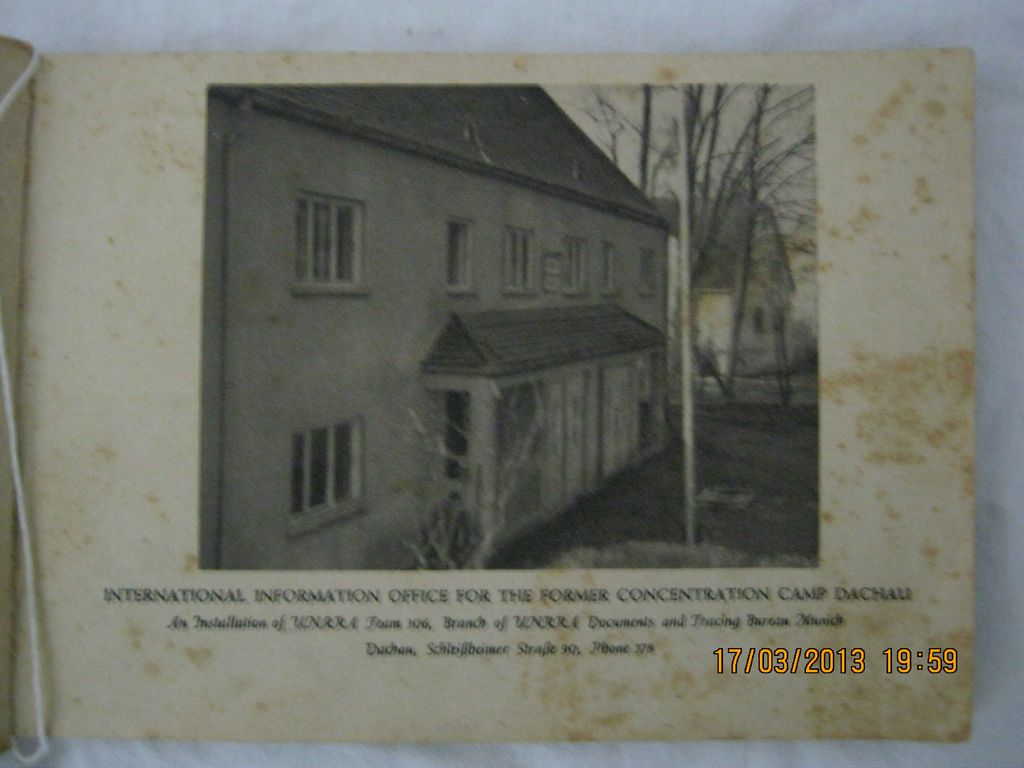 DACHAU Concentration Camp Booklet Circa 1945-46 DACHAU Concentration Camp Booklet Circa 1945-46