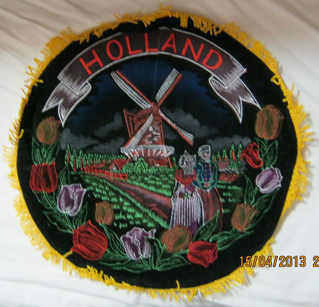 RETRO 70's "Holland" Tourist Souvenir Cushion Cover RETRO 70's "Holland" Tourist Souvenir Cushion Cover