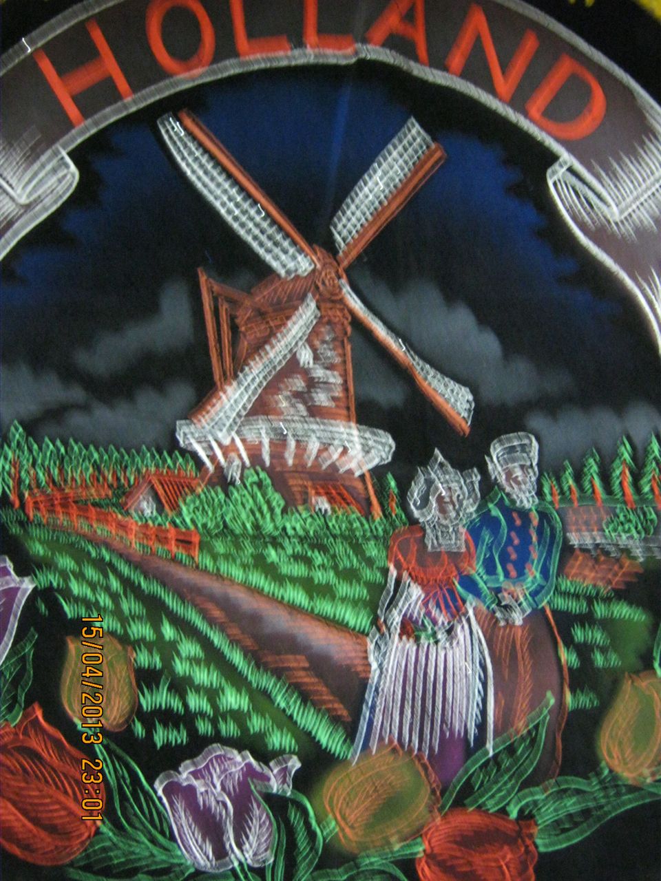 RETRO 70's "Holland" Tourist Souvenir Cushion Cover RETRO 70's "Holland" Tourist Souvenir Cushion Cover