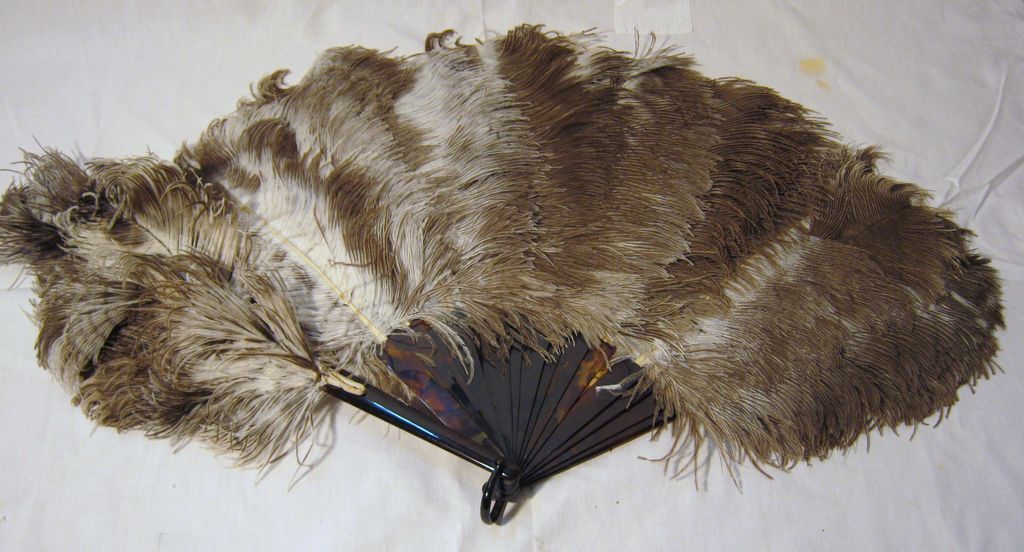 "Flappers" Ostrich Feather Fan Circa 1920's "Flappers" Ostrich Feather Fan Circa 1920's