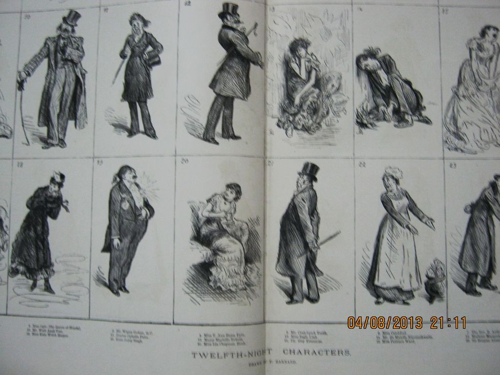 Twelfth-Night Characters - DPS Illustrated London News 1881 Twelfth-Night Characters - DPS Illustrated London News 1881