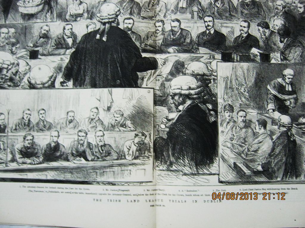The Irish Land League Trials in Dublin - DPS Illustrated London News 1881 The Irish Land League Trials in Dublin - DPS Illustrated London News 1881