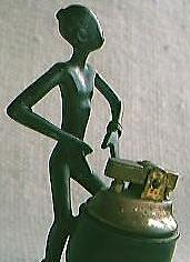 Retro Native Black Man Figural Lighter Retro Native Black Man Figural Lighter