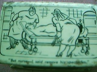 Vintage Celluloid Comedy Match Box Holder Vintage Celluloid Comedy Match Box Holder