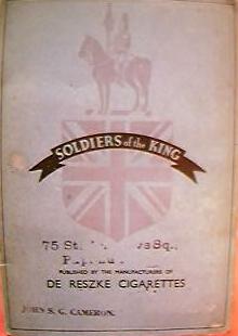 Vintage DE RESKE Cigarette Cards "Soldiers of The King" Vintage DE RESKE Cigarette Cards "Soldiers of The King"