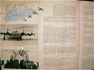 WW11 Vintage Qantas Empire Airways "Indian Ocean Crossing" Pamphlet WW11 Vintage Qantas Empire Airways "Indian Ocean Crossing" Pamphlet