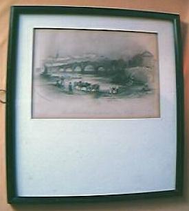 Engraving "Shrewsbury With The English and Coleham Bridges" Engraving "Shrewsbury With The English and Coleham Bridges"