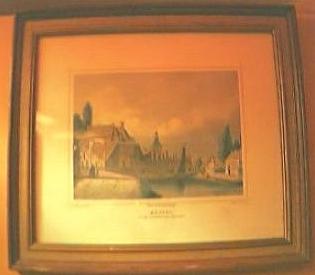 Vintage Dutch Engraving " MEPPEL" Van Den Hoogeveenschen Straatweg Vintage Dutch Engraving " MEPPEL" Van Den Hoogeveenschen Straatweg
