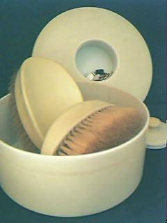 1940's Vintage Ivorine Gentleman's Vanity Set 1940's Vintage Ivorine Gentleman's Vanity Set