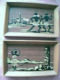 Two Small Maori Paintings Circa 1950's Two Small Maori Paintings Circa 1950's