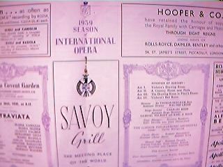 Vintage Royal Opera Covent Garden Program 1939 Vintage Royal Opera Covent Garden Program 1939