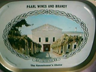 Paarl Wines Advertising Drinks Tray Paarl Wines Advertising Drinks Tray
