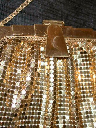 Whiting & Davis Gold Mesh Deco Purse Whiting & Davis Gold Mesh Deco Purse