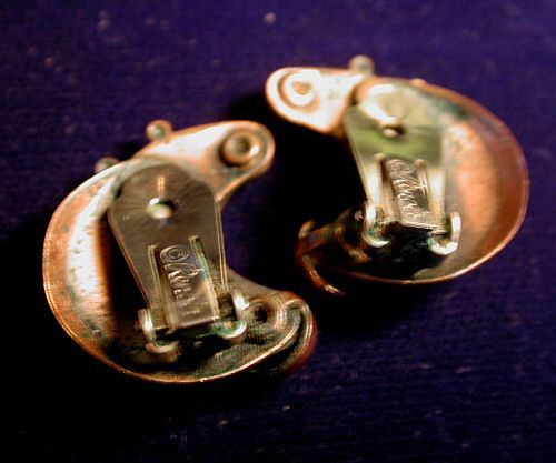 Renoir Copper Black Crescent Earrings Mid Century Modern Renoir Copper Black Crescent Earrings Mid Century Modern