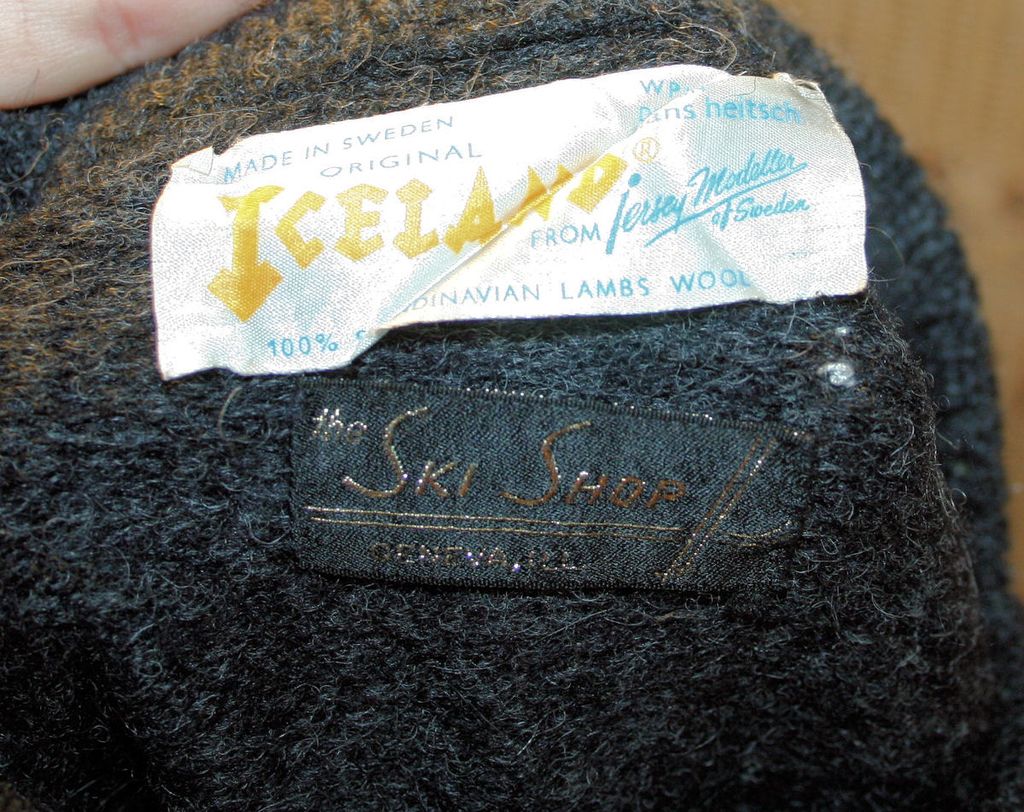 60's Scandinavian Wool Knit Ski Sweater L 60's Scandinavian Wool Knit Ski Sweater L