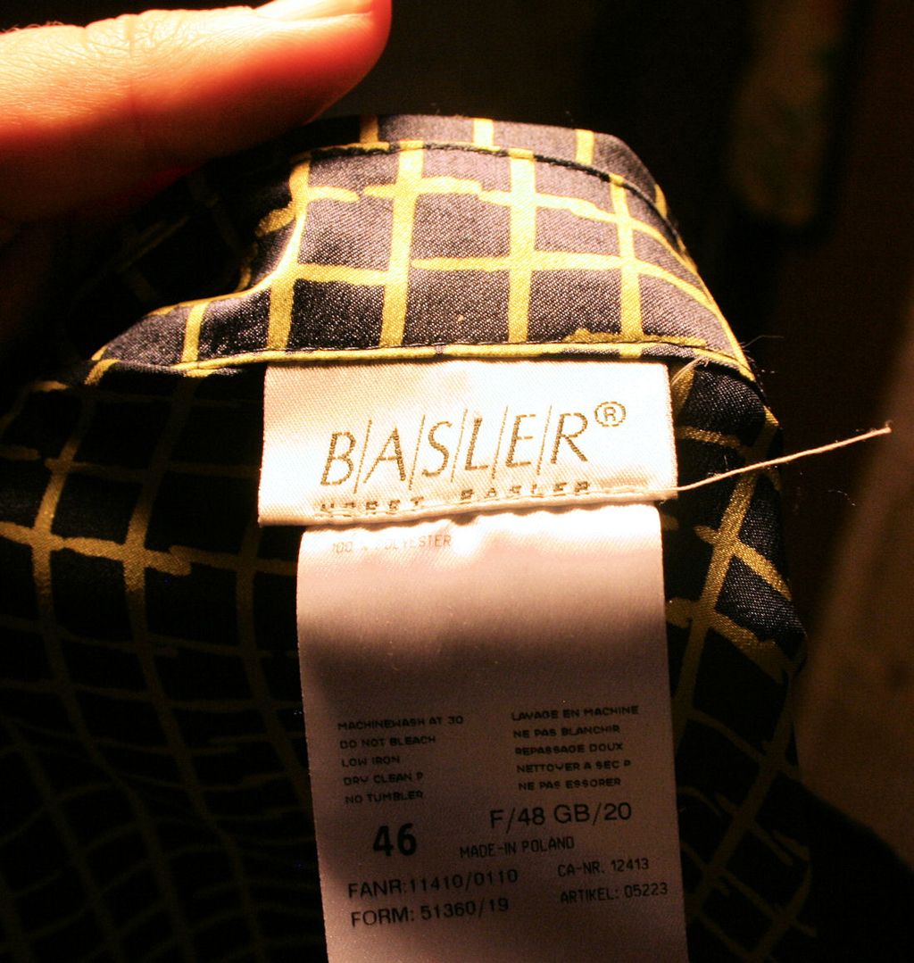 Horst Basler Yellow Black Grid Print Silky Blouse XL Horst Basler Yellow Black Grid Print Silky Blouse XL