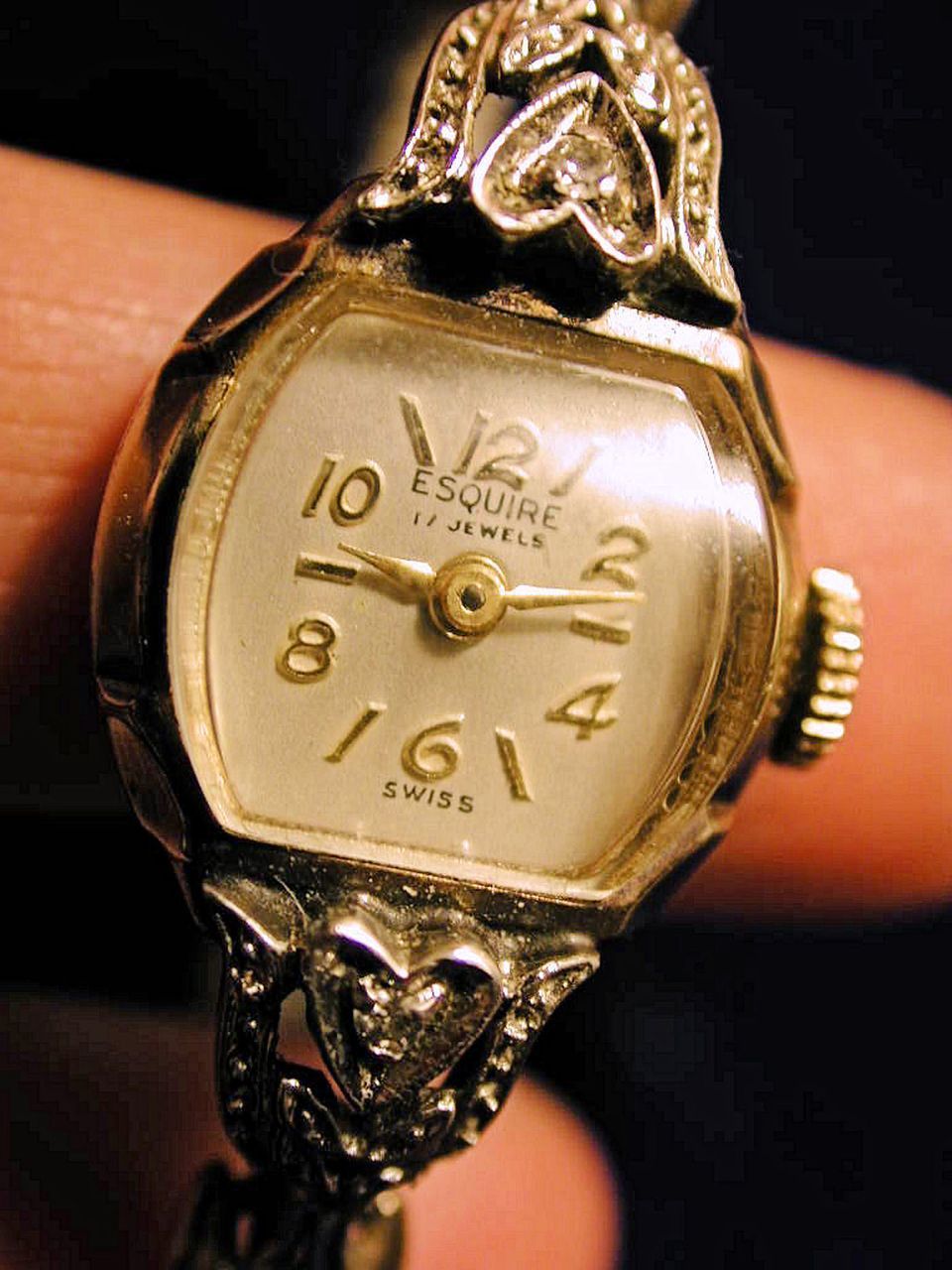 Vintage 50's Esquire 10K RGP Wrist Watch with 2 Diamonds Vintage 50's Esquire 10K RGP Wrist Watch with 2 Diamonds