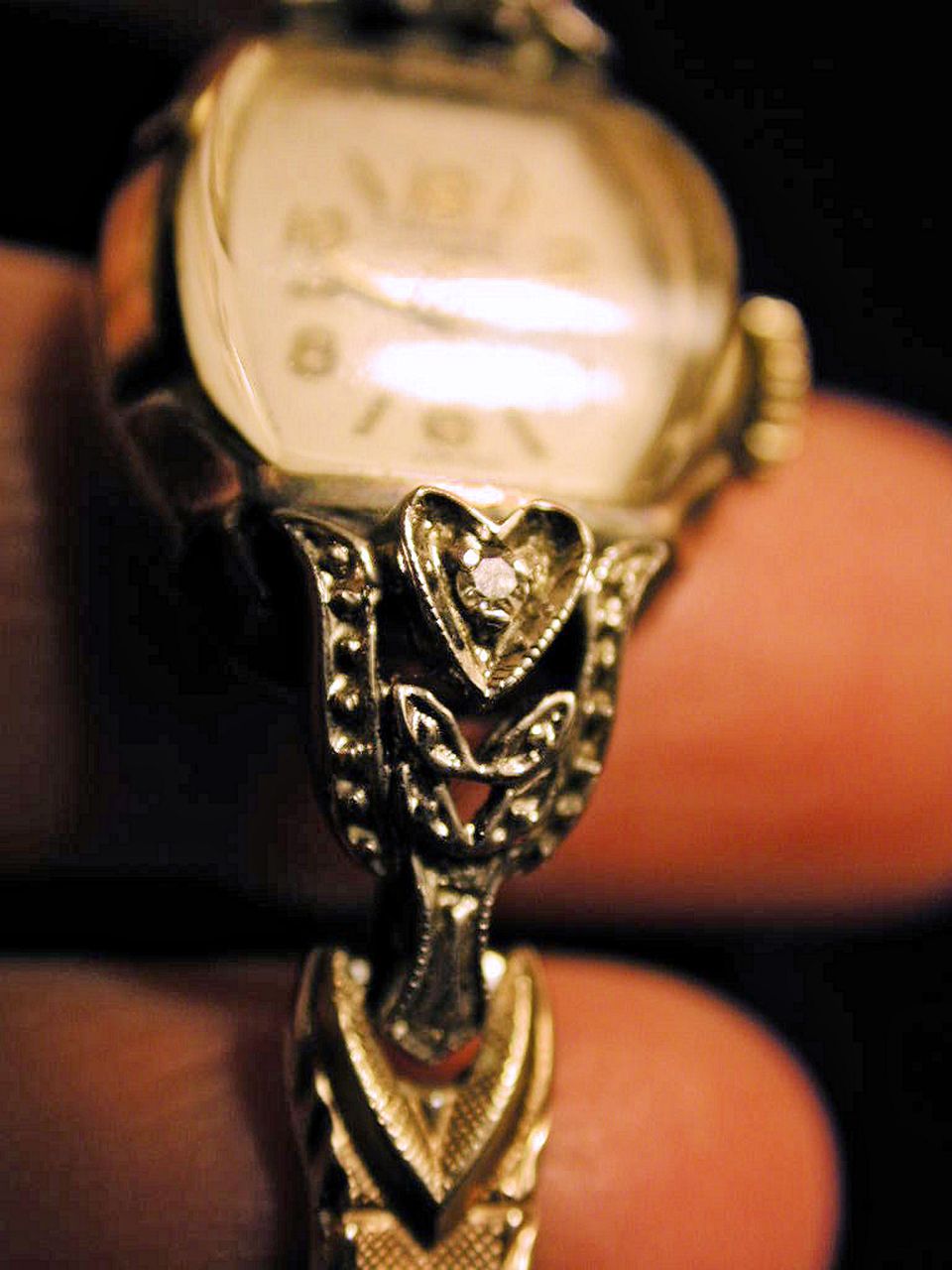 Vintage 50's Esquire 10K RGP Wrist Watch with 2 Diamonds Vintage 50's Esquire 10K RGP Wrist Watch with 2 Diamonds