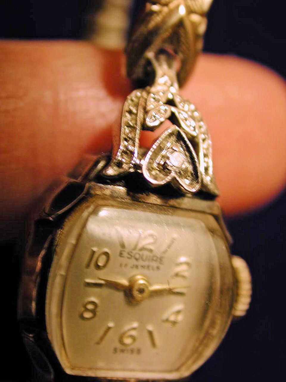 Vintage 50's Esquire 10K RGP Wrist Watch with 2 Diamonds Vintage 50's Esquire 10K RGP Wrist Watch with 2 Diamonds