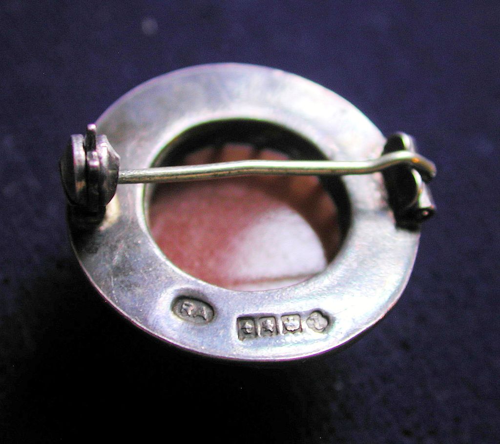 Victorian Sterling Carnelian Brooch Scottish Hallmarks Victorian Sterling Carnelian Brooch Scottish Hallmarks