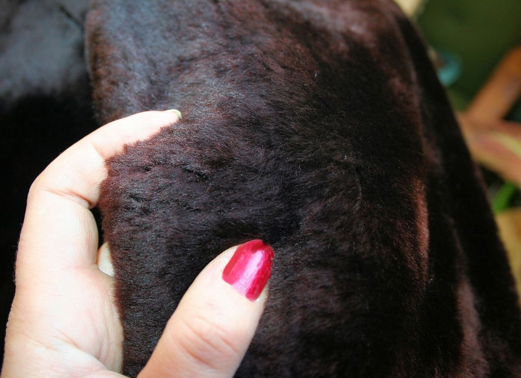 50's Mouton Lamb Fur Jacket Red Brown S 50's Mouton Lamb Fur Jacket Red Brown S