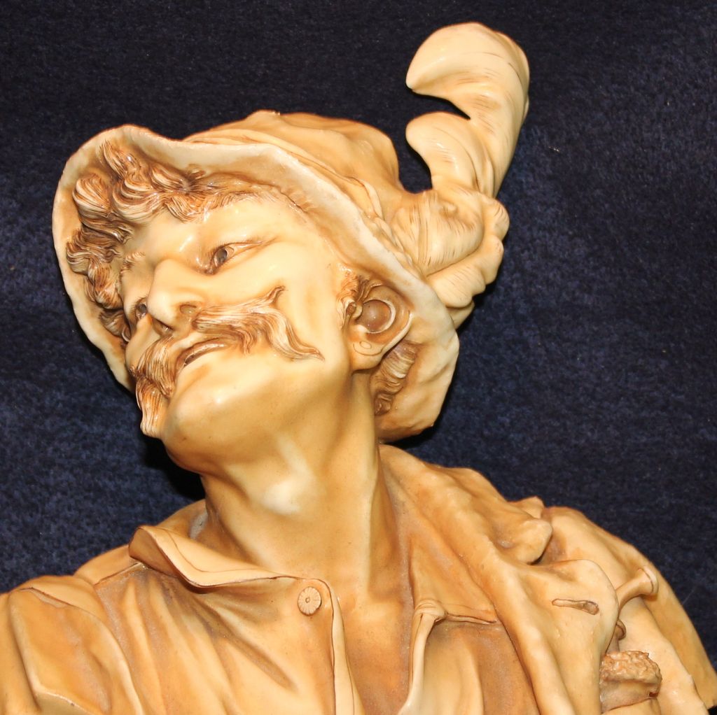 Striking Teplitz Porcelain Bust by Alfred Stellmacher Striking Teplitz Porcelain Bust by Alfred Stellmacher