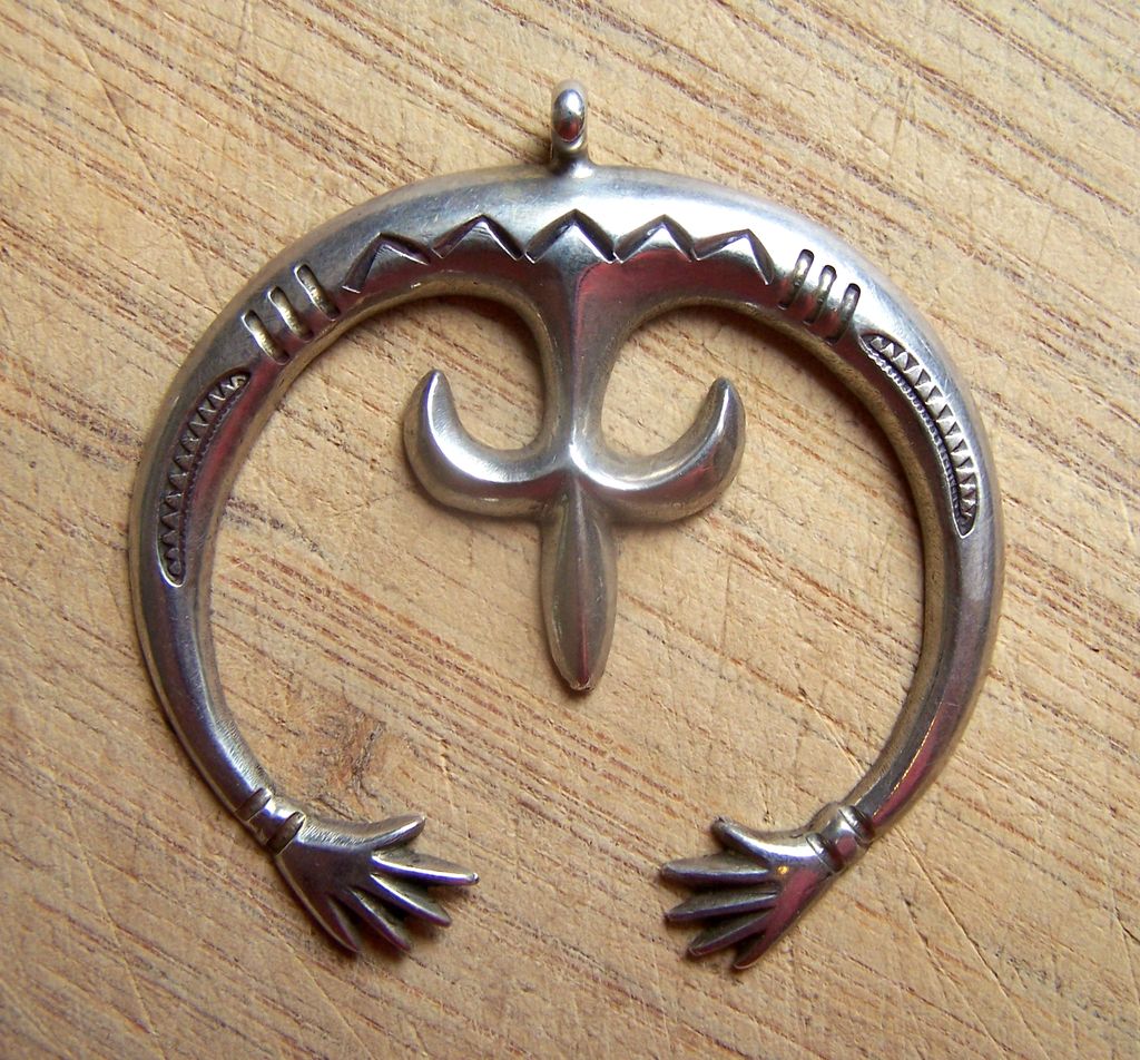 Very Large Vintage Native American Sterling Silver Friendship Naja Very Large Vintage Native American Sterling Silver Friendship Naja