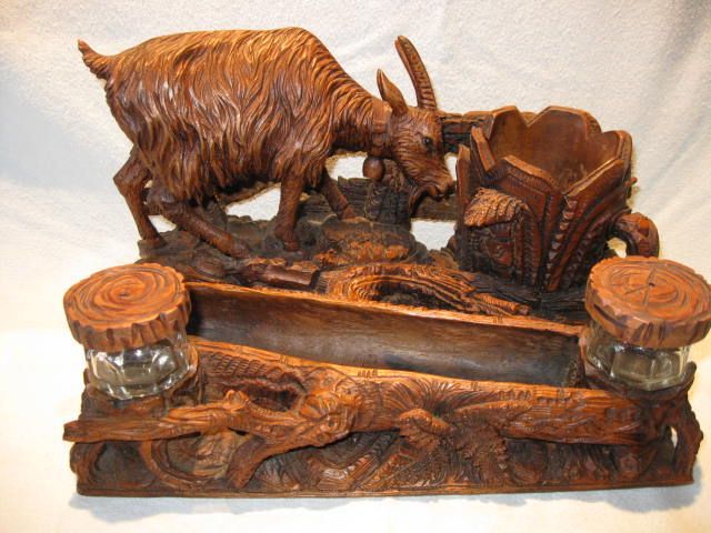 Black Forest Ink Stand with Goat Black Forest Ink Stand with Goat