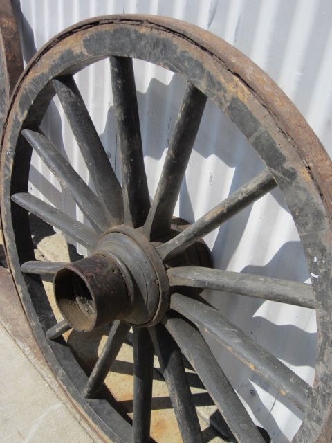 Pair of Antique Wagon Wheels Pair of Antique Wagon Wheels