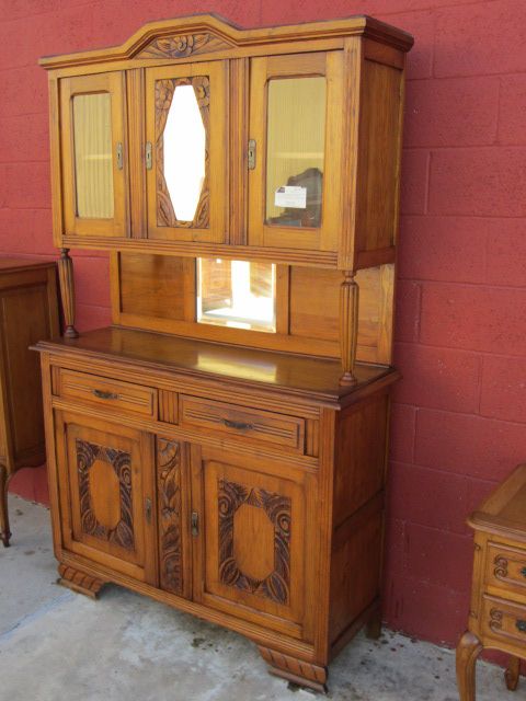 French Art Deco Hutch Cabinet Cupboard Vintage French Furniture French Art Deco Hutch Cabinet Cupboard Vintage French Furniture