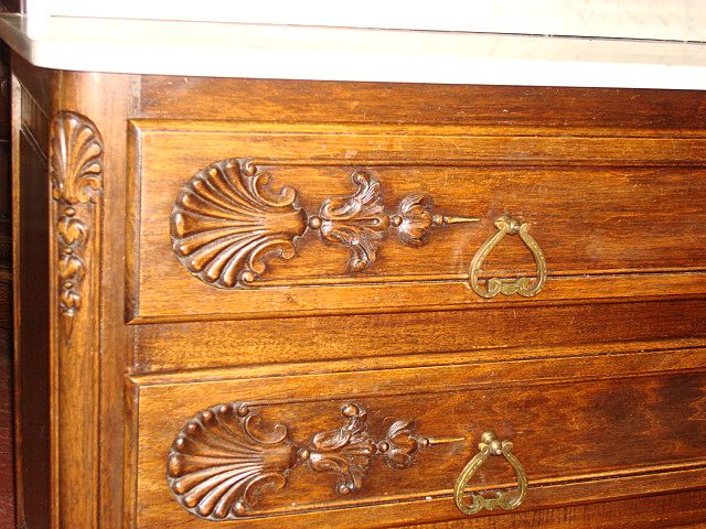 French Antique Louis XV Marble Top Dresser Washstand Commode French Antique Louis XV Marble Top Dresser Washstand Commode